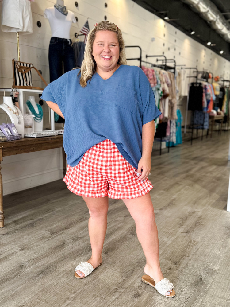 The Lizzy Top - Dusty Blue
