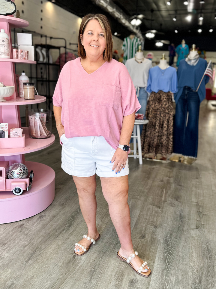 The Lizzy Top - Light Rose