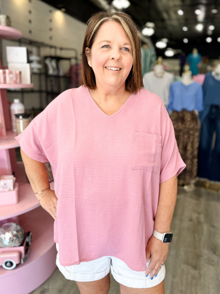The Lizzy Top - Light Rose
