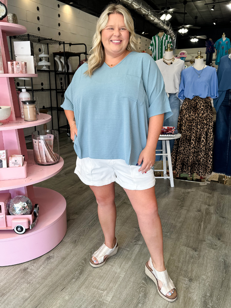 The Lizzy Top - Blue Grey