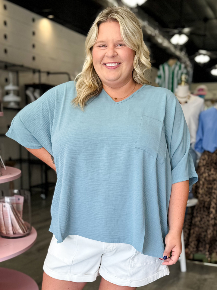 The Lizzy Top - Blue Grey