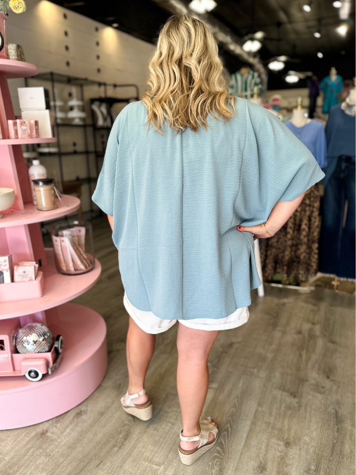 The Lizzy Top - Blue Grey