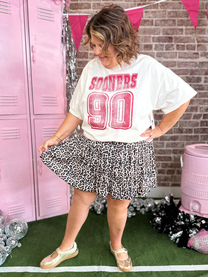 Safari Chic Pleated Tennis Skort - Leopard