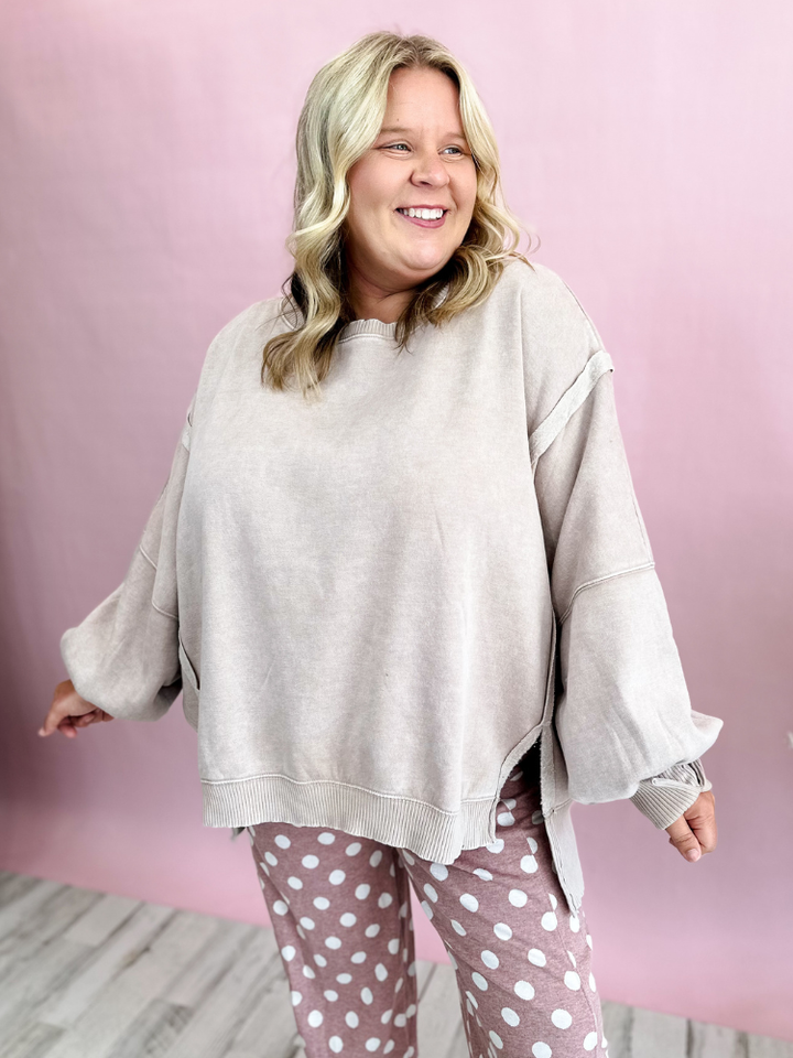 The Layla Sweatshirt - Ash Mocha