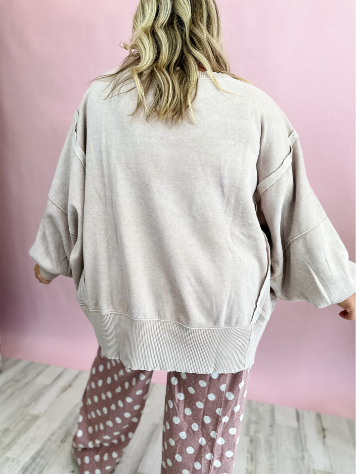The Layla Sweatshirt - Ash Mocha