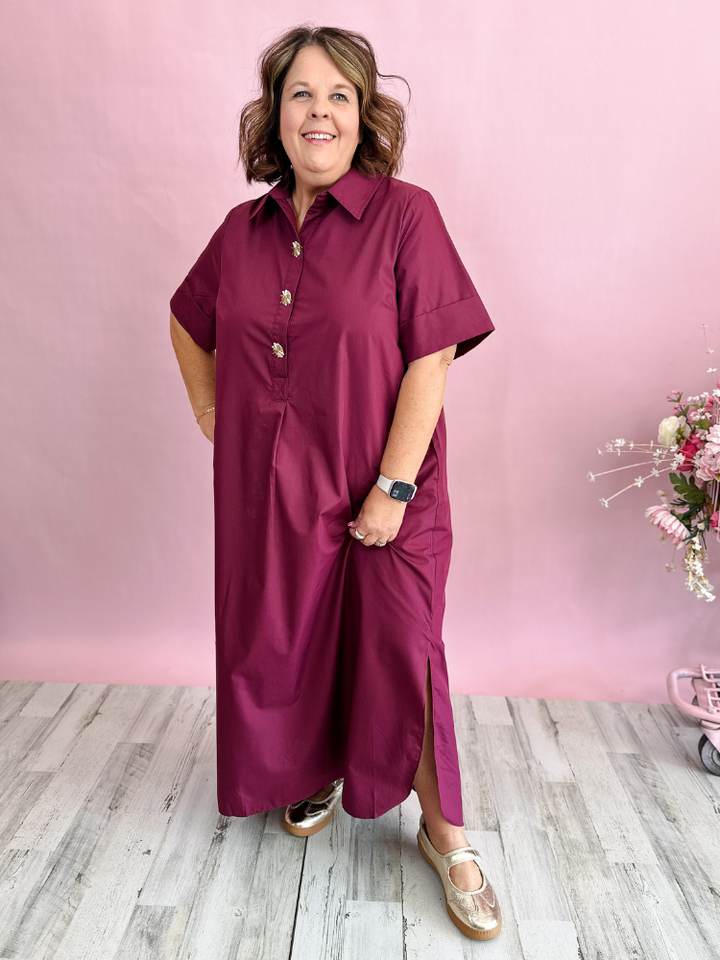 The Willow Maxi Dress - Wine