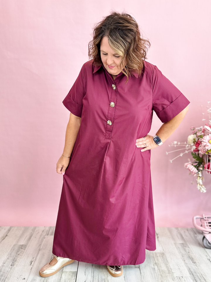 The Willow Maxi Dress - Wine