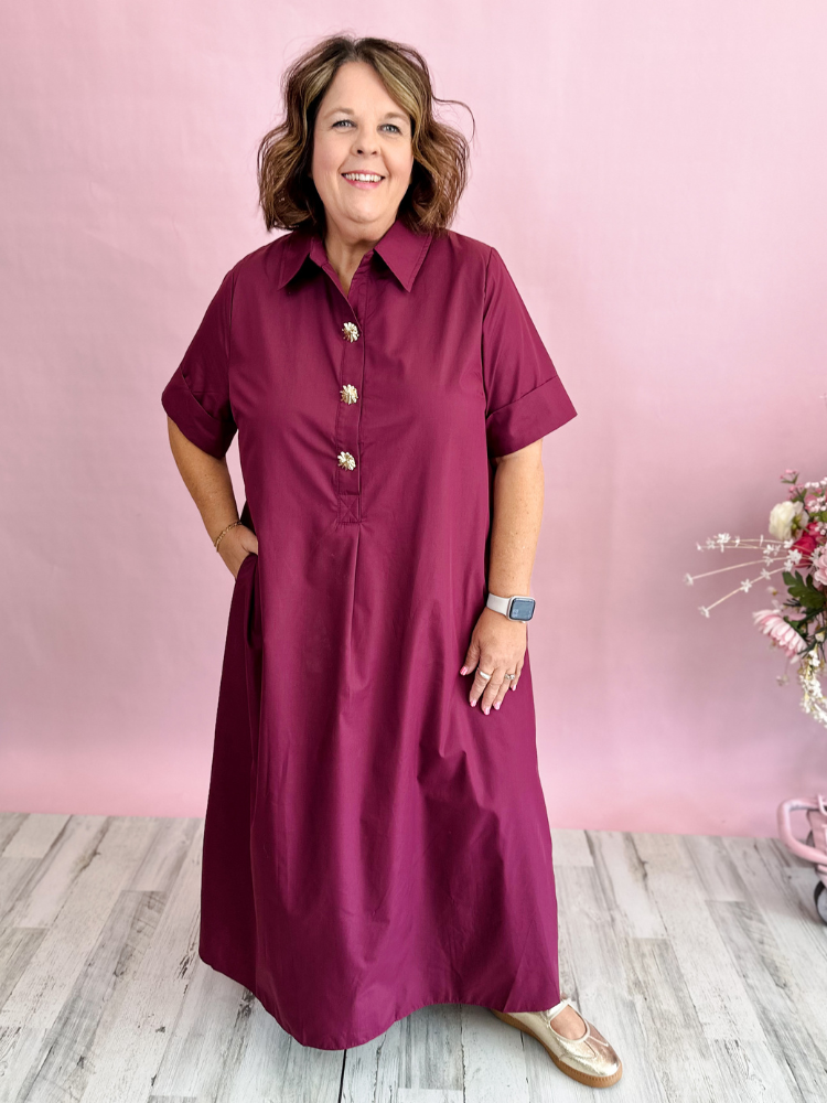 The Willow Maxi Dress - Wine