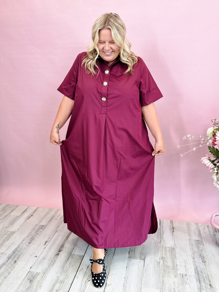 The Willow Maxi Dress - Wine