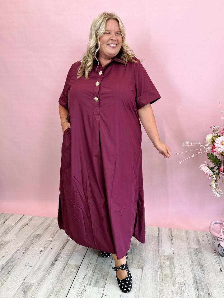 The Willow Maxi Dress - Wine