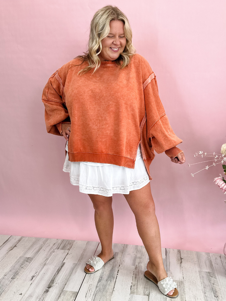 The Layla Sweatshirt - Pumpkin