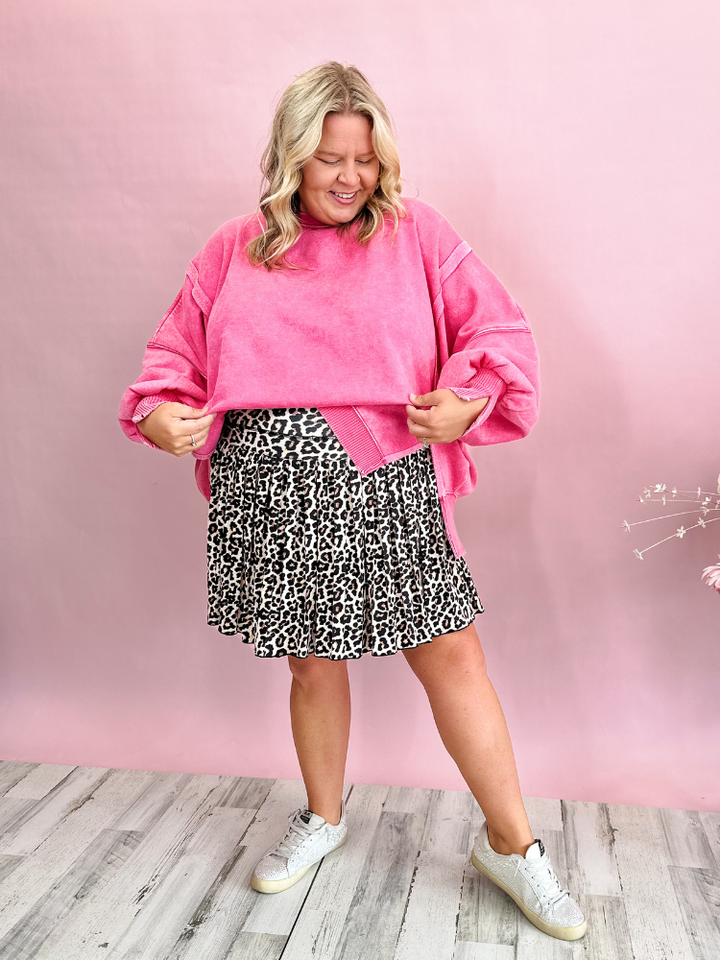 The Layla Sweatshirt - Hot Pink