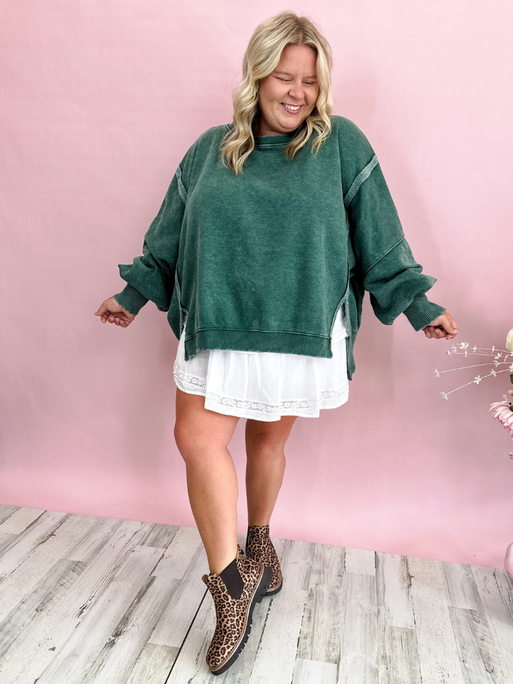 The Layla Sweatshirt - Dark Green