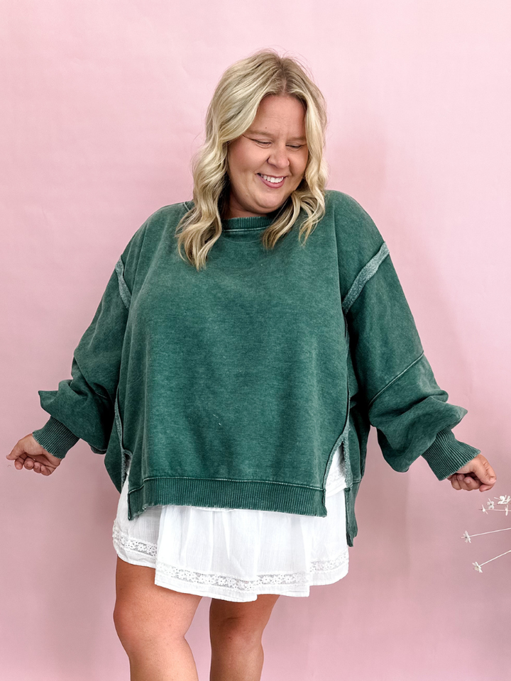 The Layla Sweatshirt - Dark Green