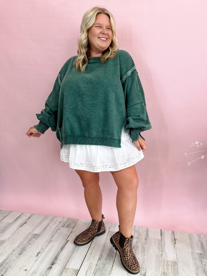 The Layla Sweatshirt - Dark Green