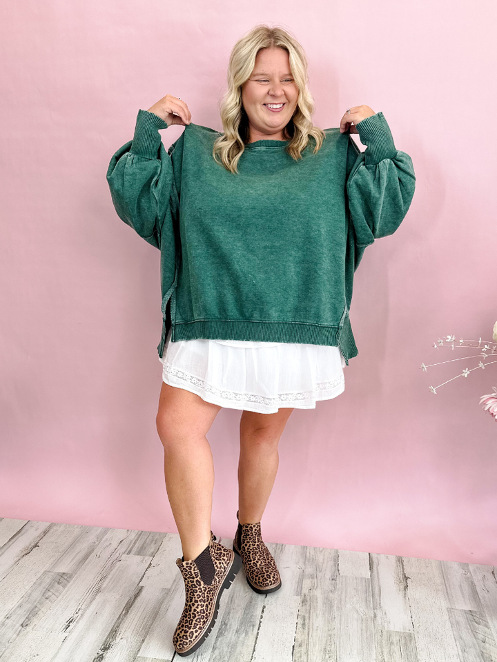 The Layla Sweatshirt - Dark Green