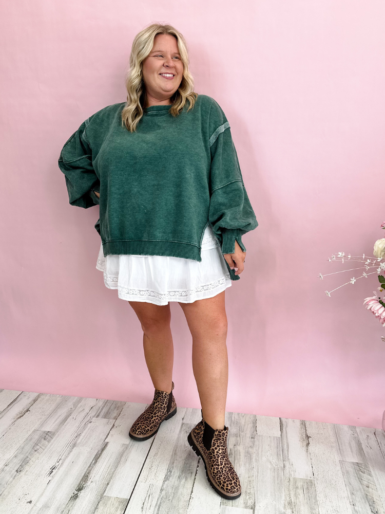 The Layla Sweatshirt - Dark Green