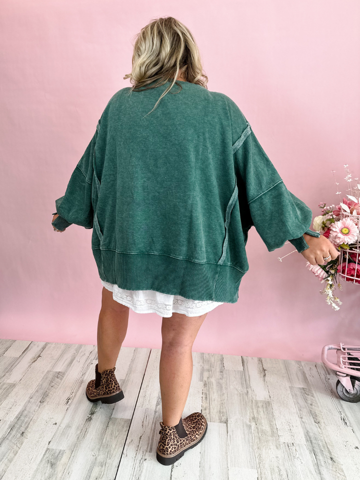 The Layla Sweatshirt - Dark Green