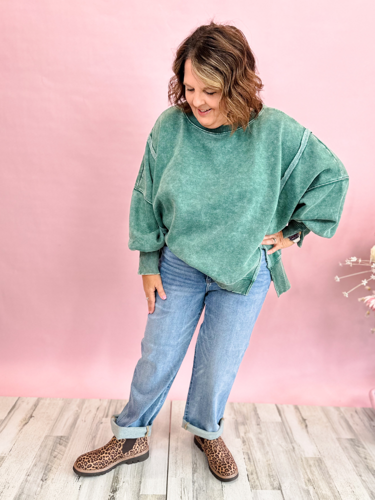 The Layla Sweatshirt - Dark Green