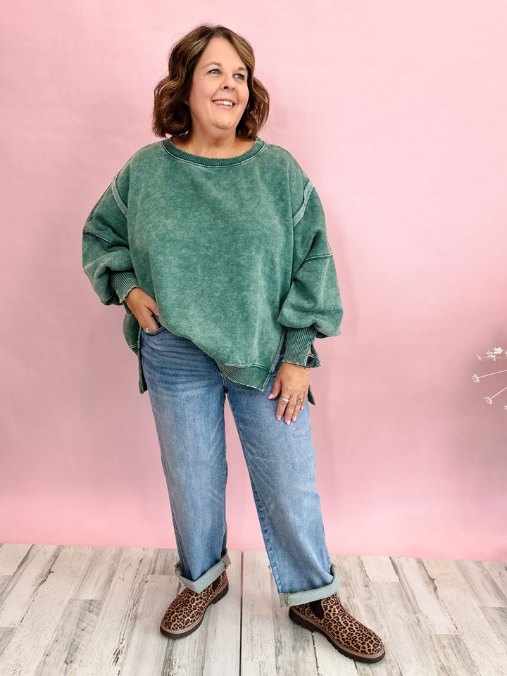 The Layla Sweatshirt - Dark Green