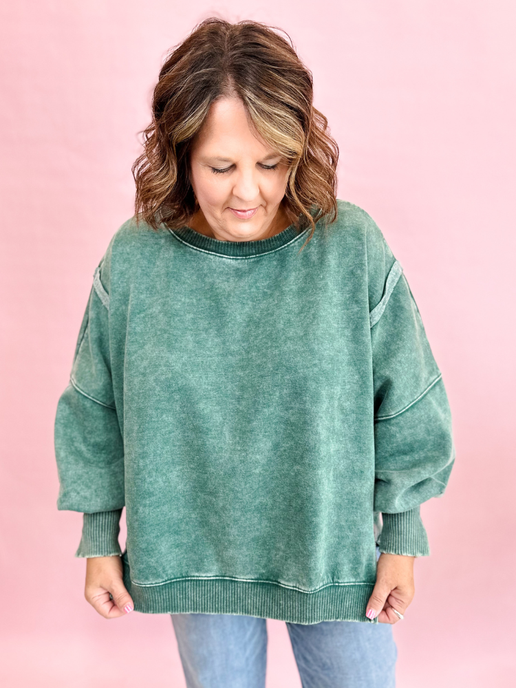 The Layla Sweatshirt - Dark Green