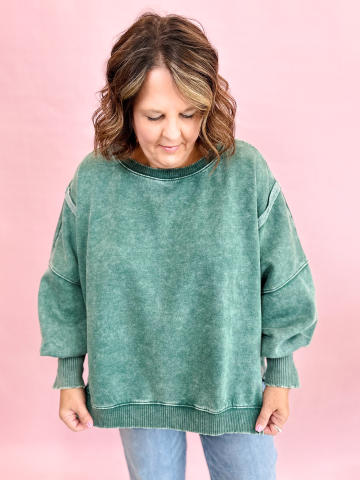 The Layla Sweatshirt - Dark Green