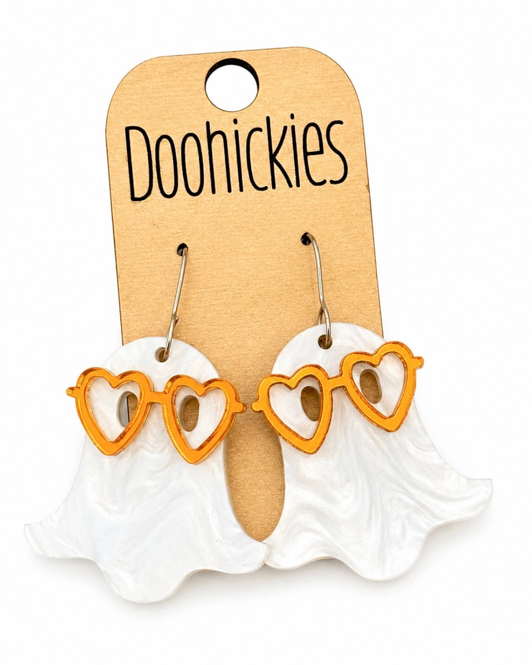 Nerdy Ghost Acrylic Dangle Earring
