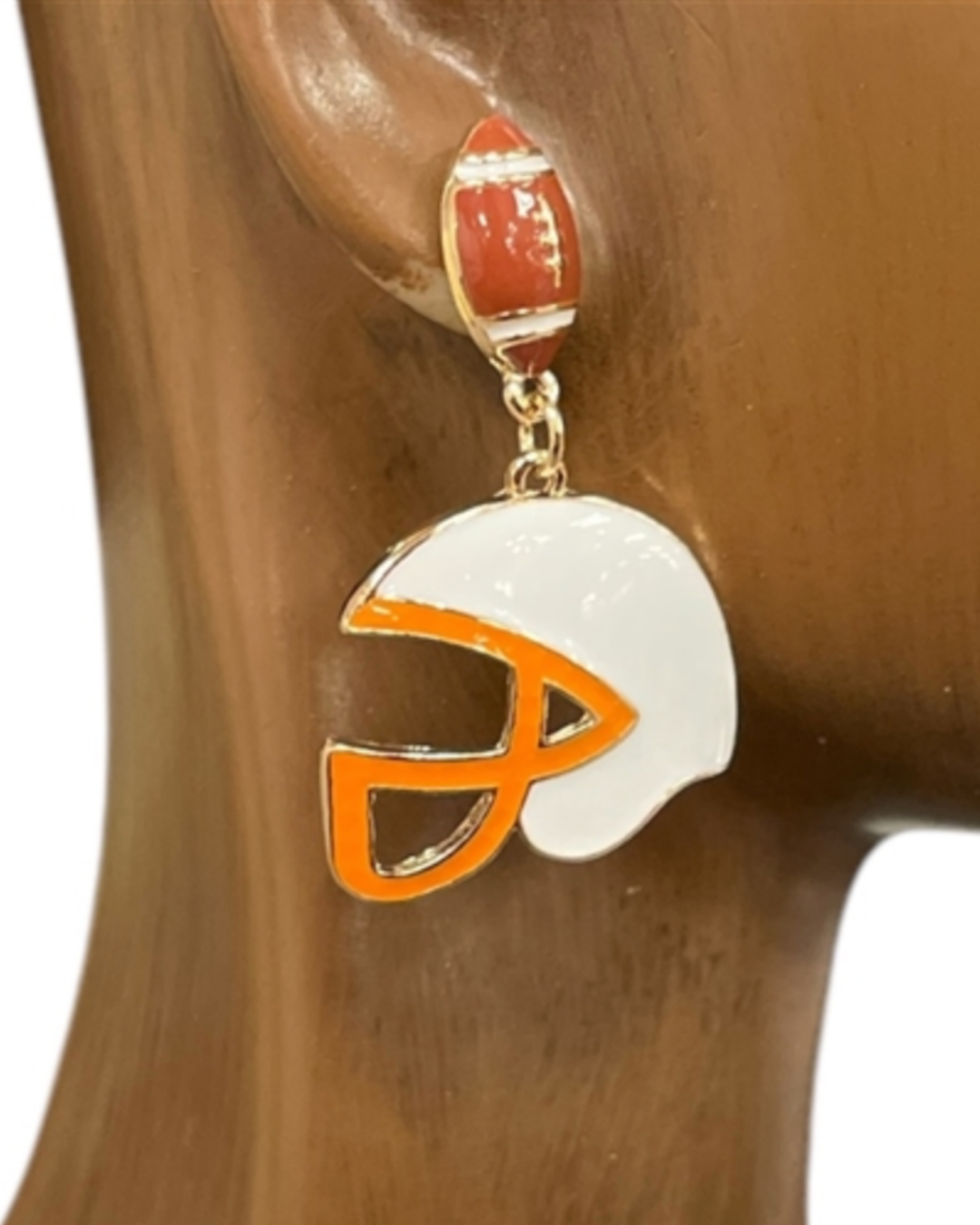 Helmet Earring - Orange