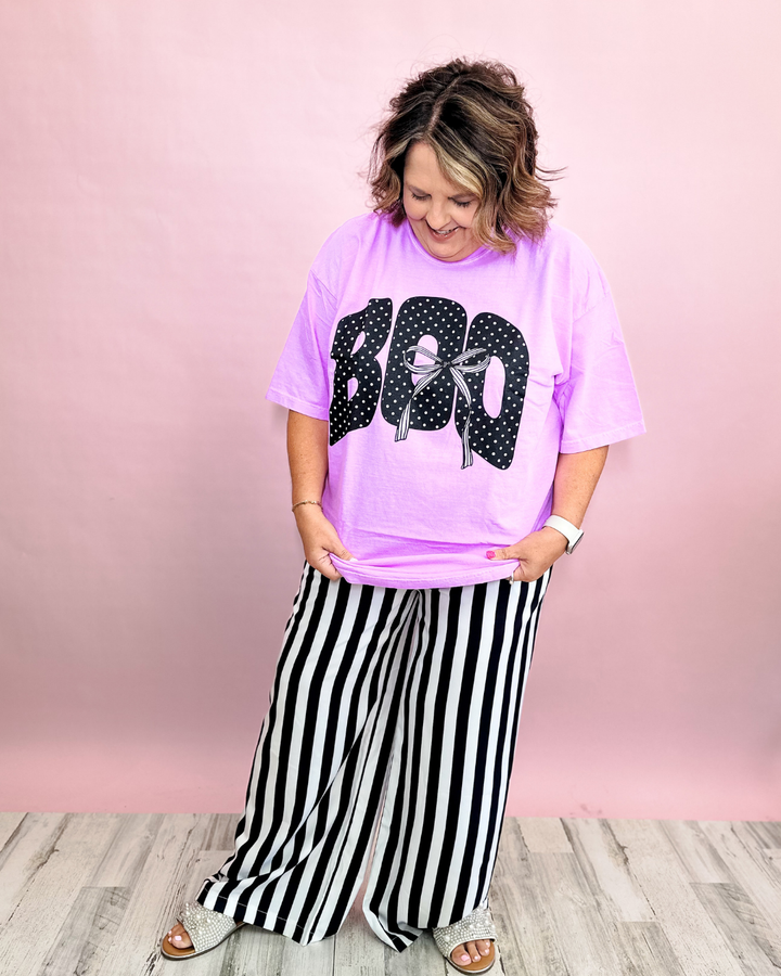 Boo Comfort Color Graphic TShirt - Purple
