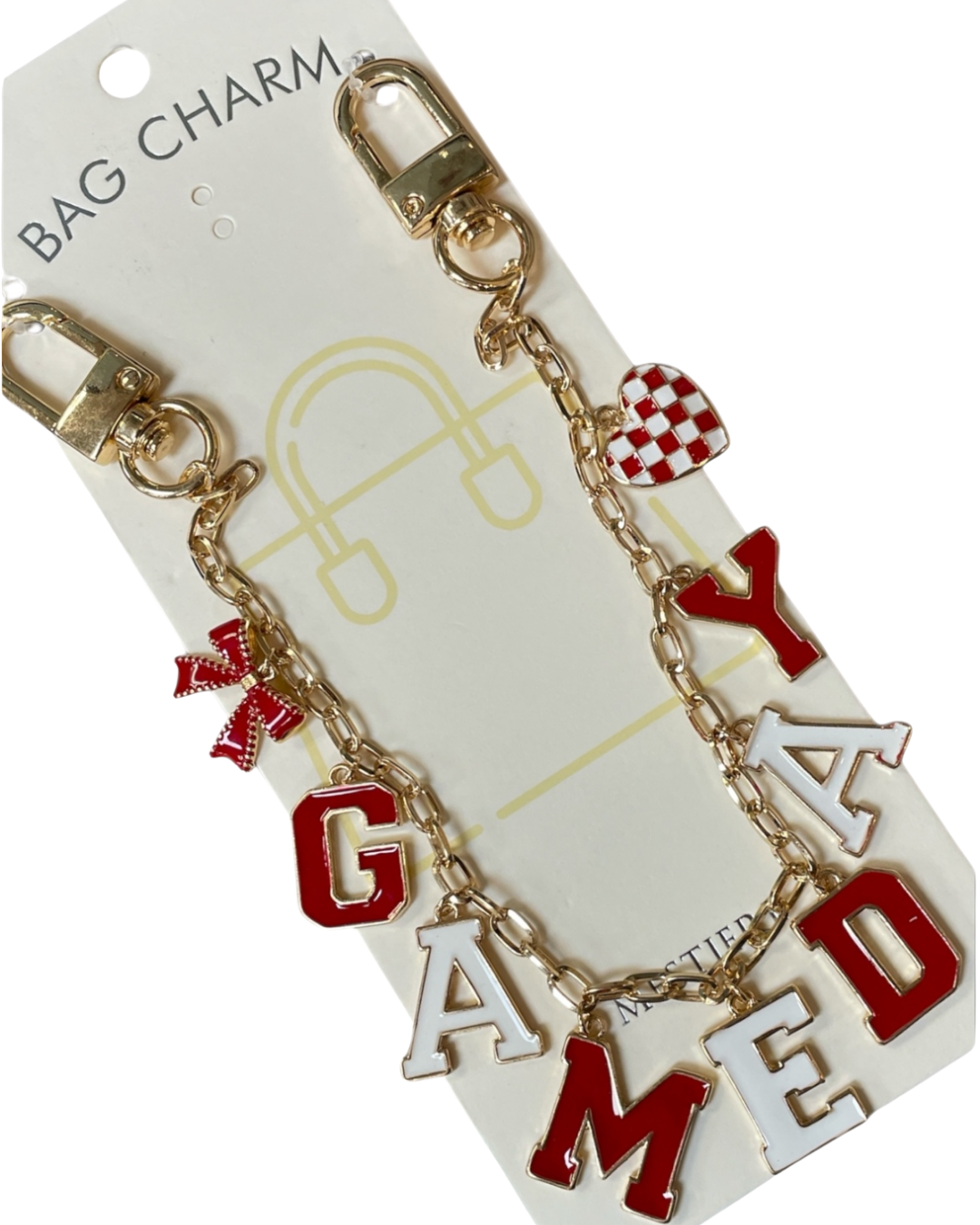 Gameday Bag Charm - Red