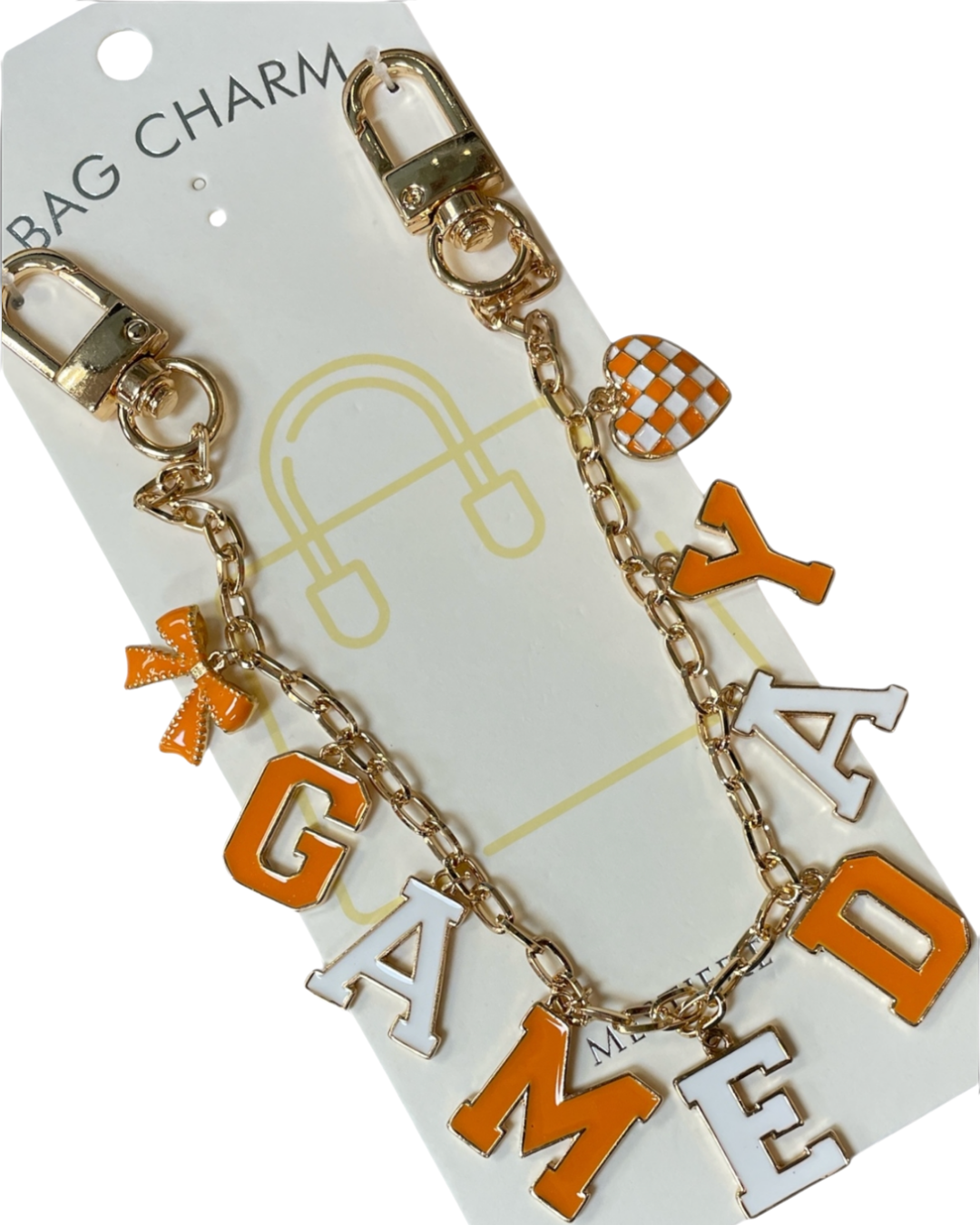 Gameday Bag Charm - Orange