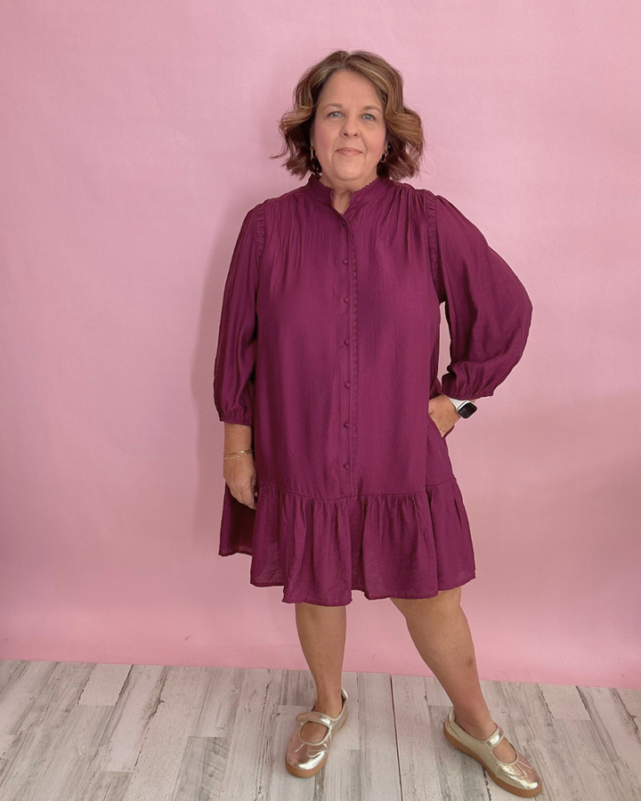The Ellis Dress - Plum
