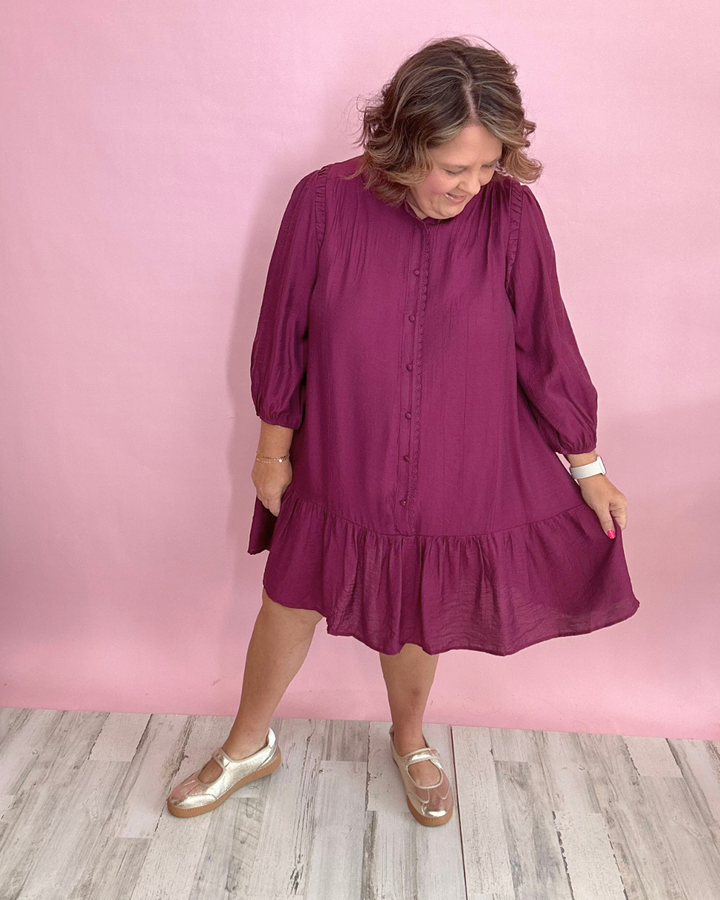 The Ellis Dress - Plum