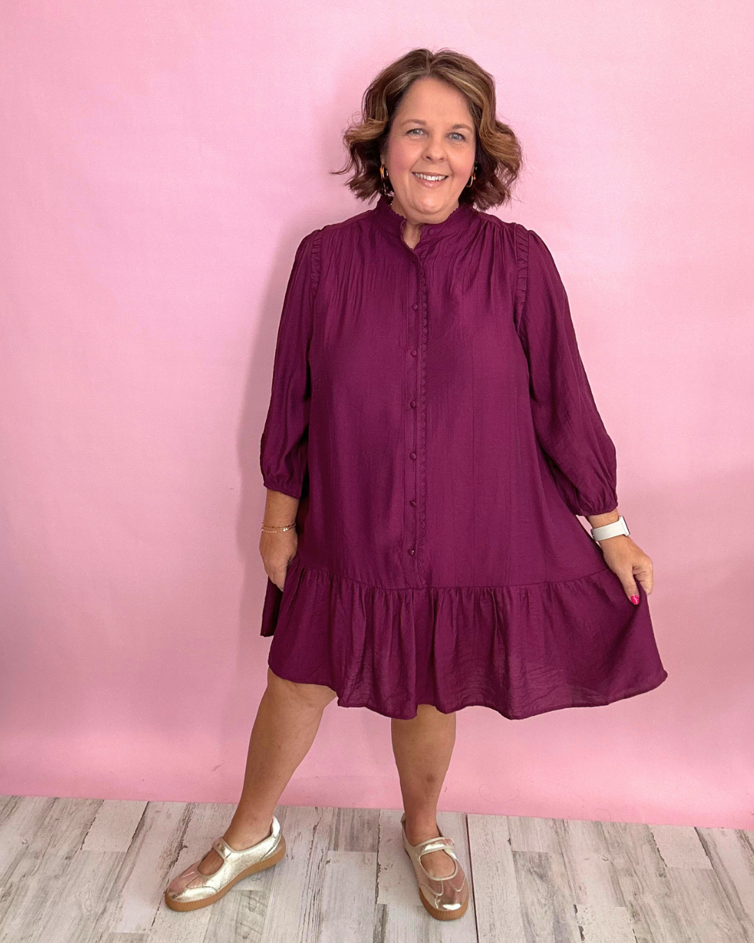 The Ellis Dress - Plum