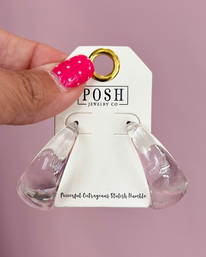 Translucent Hoop Earring - Clear
