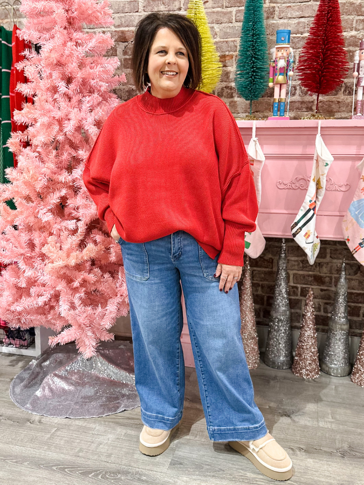 The Tara Sweater - Ruby