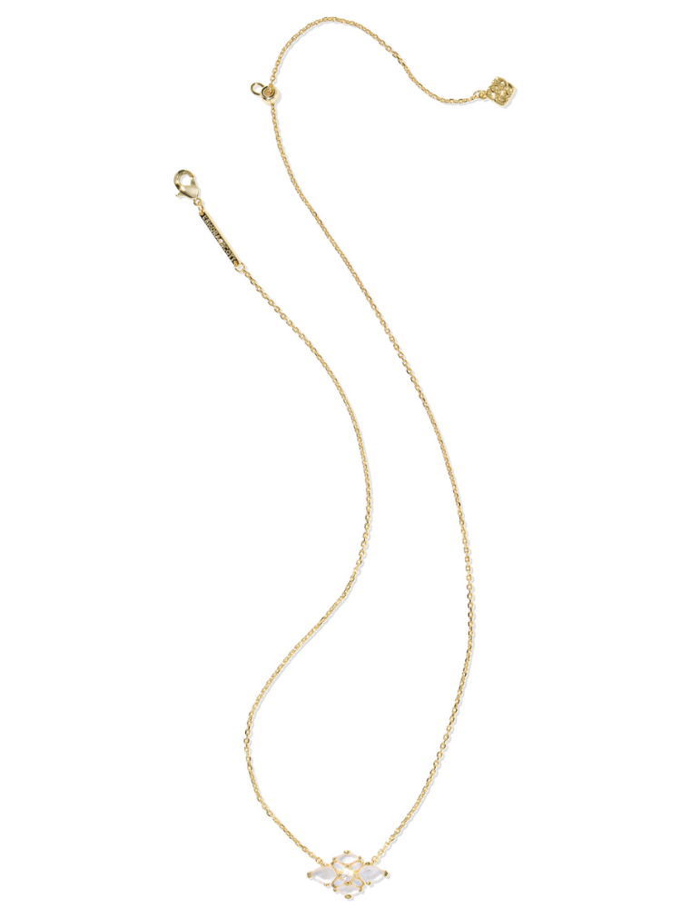 Kendra Scott Abbie Pendant Necklace - Gold & Neutral
