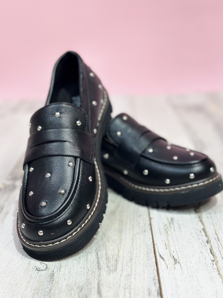 Stud Muffin Loafer - Black