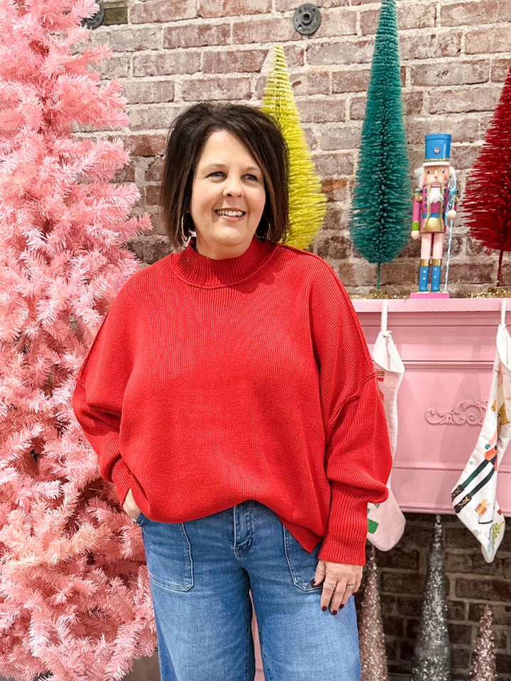 The Tara Sweater - Ruby