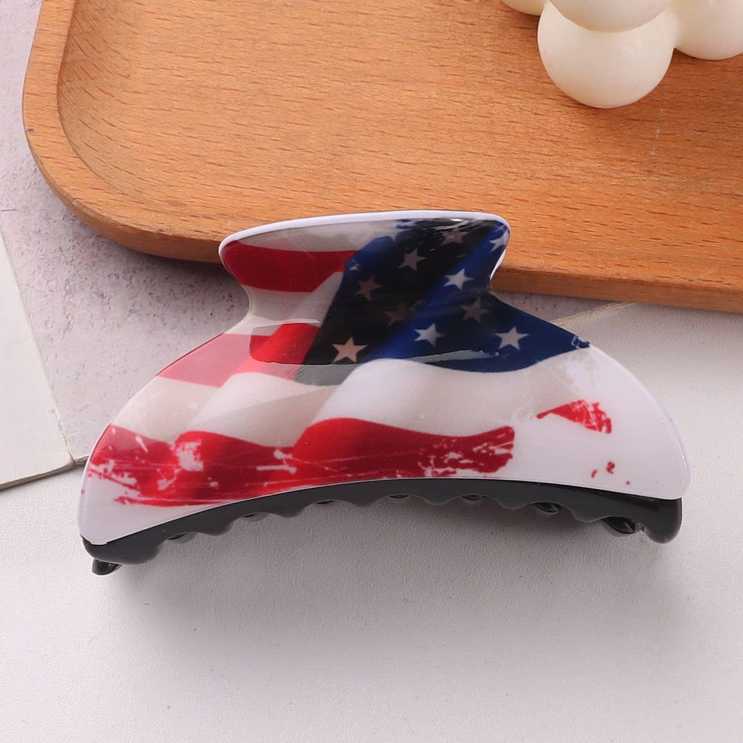 4TH OF JULY RECTANGLE HAIR CLAW CLIPS