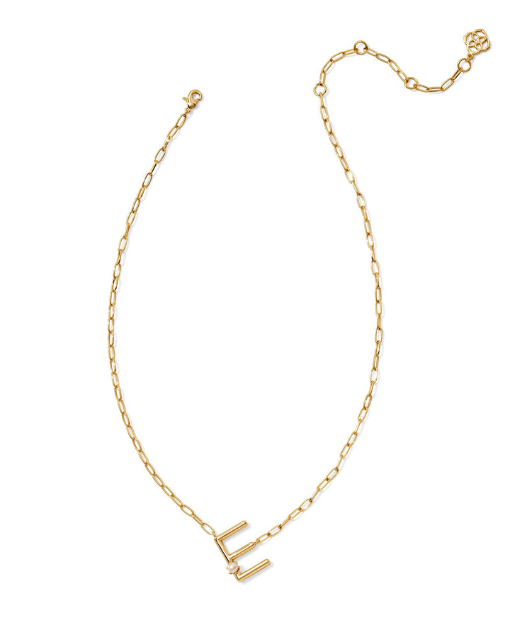 Kendra Scott Pearl Letter Necklace - Gold & Pearl