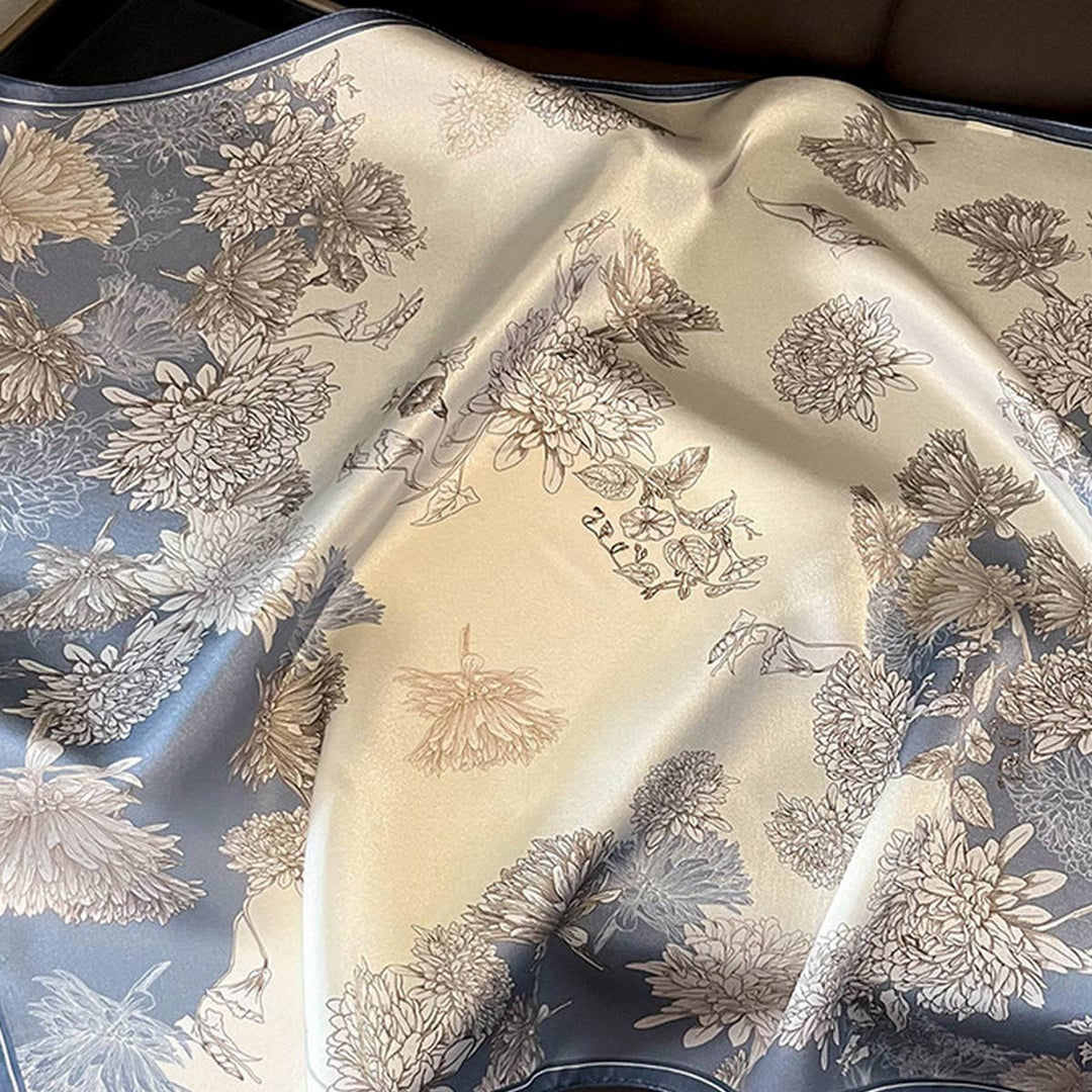 100% Mulberry Silk Square Scarf for Hair &amp; Neck