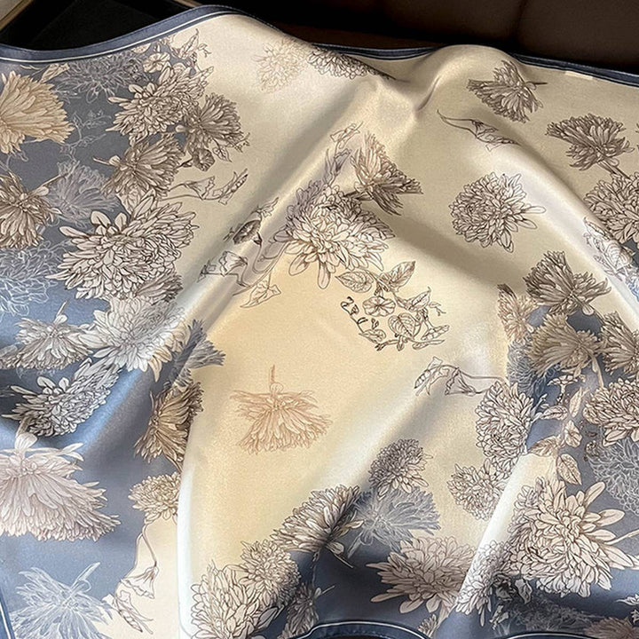 100% Mulberry Silk Square Scarf for Hair &amp; Neck