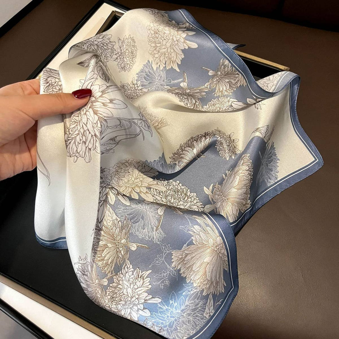 100% Mulberry Silk Square Scarf for Hair &amp; Neck