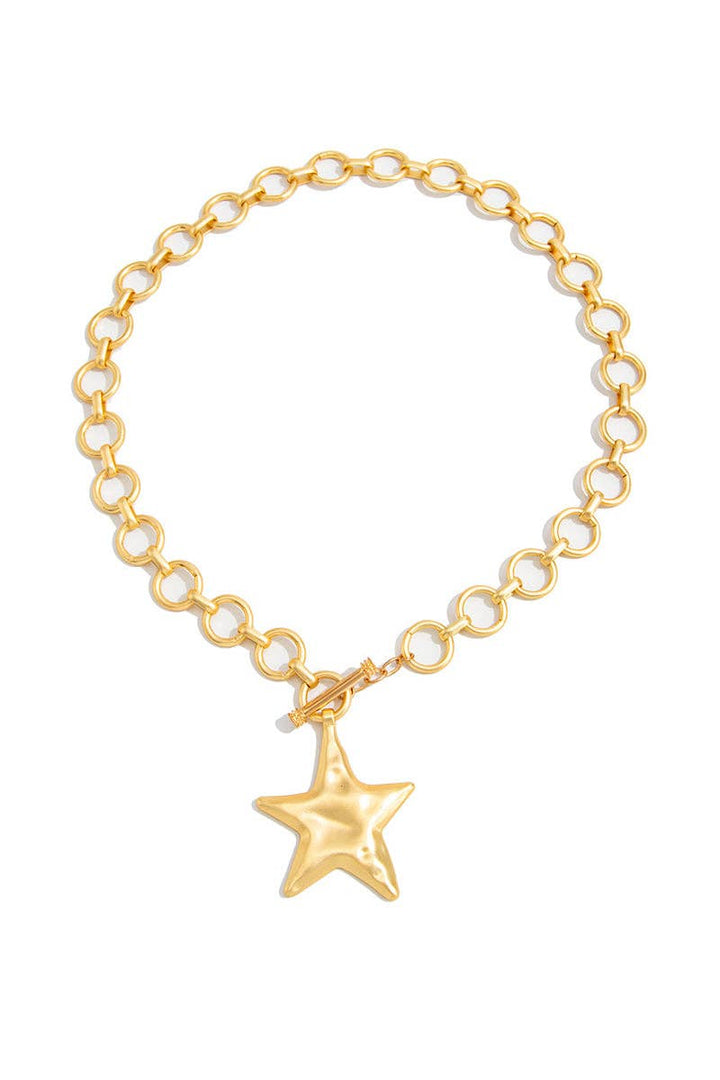 Chunky Chain Star Pendant Necklace