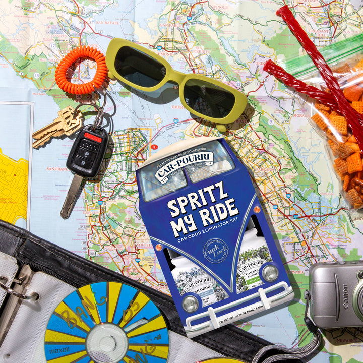 Car~Pourri Air + Fabric Spritz My Ride 1.4oz 2-Pack Gift Set