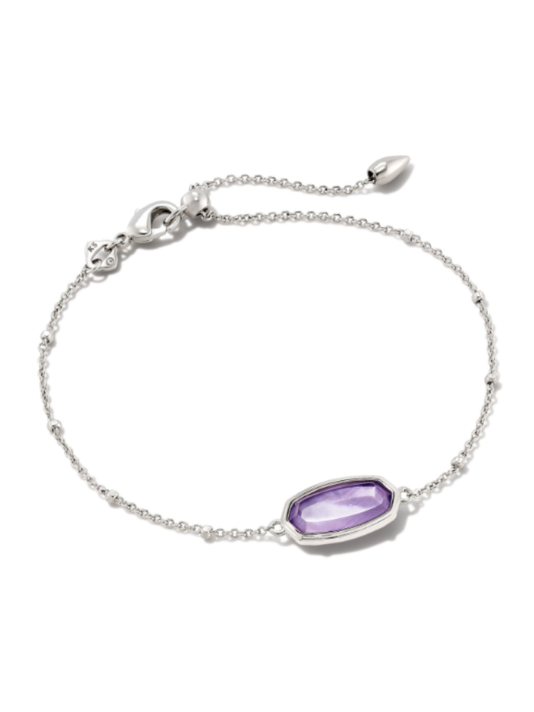 Kendra Scott - Framed Silver Elaina Pendent Bracelet in Lavender Opalite