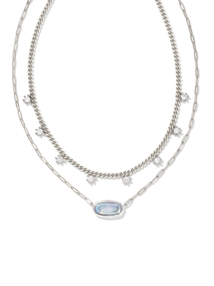 Kendra Scott - Framed Elisa Multi Strand Necklace in Sky Blue Illusion