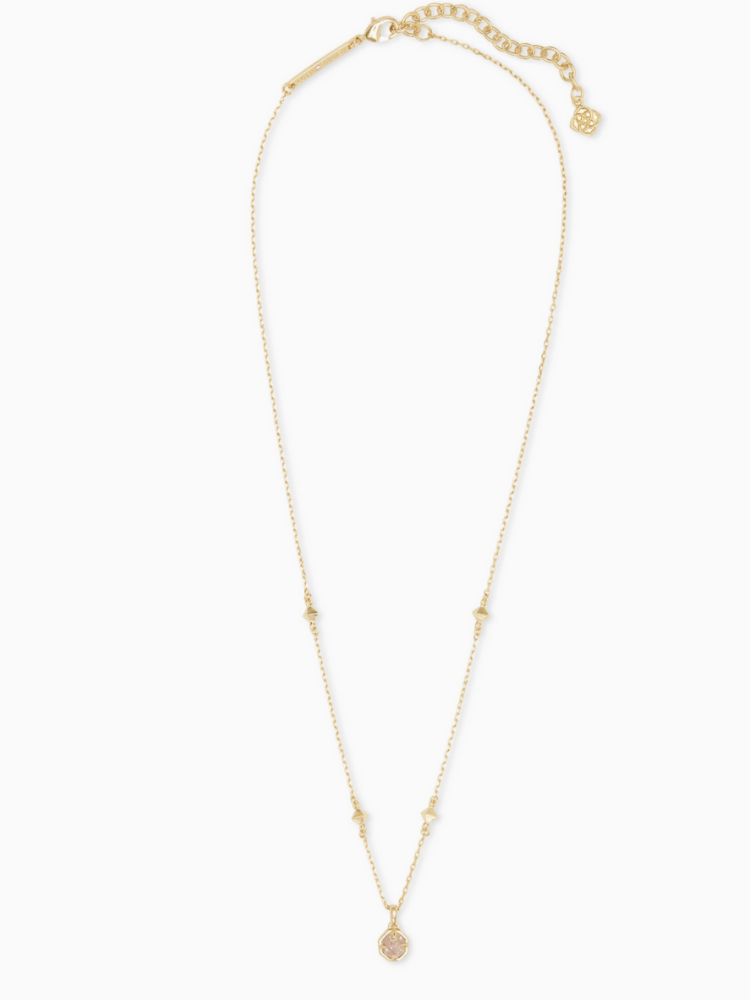 Kendra Scott: Nola Short Necklace: Gold Iridscnt Drusty