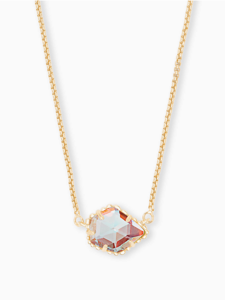 Kendra Scott- Tess Necklace in Gold Dichroic Glass